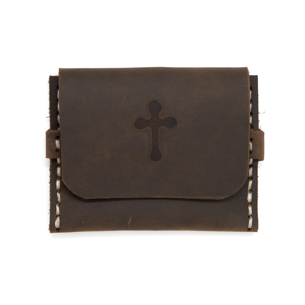 OreMoose || Rosary Pouch (Grizzly Bear) - Handmade Leather Pouch with Envelope Feature