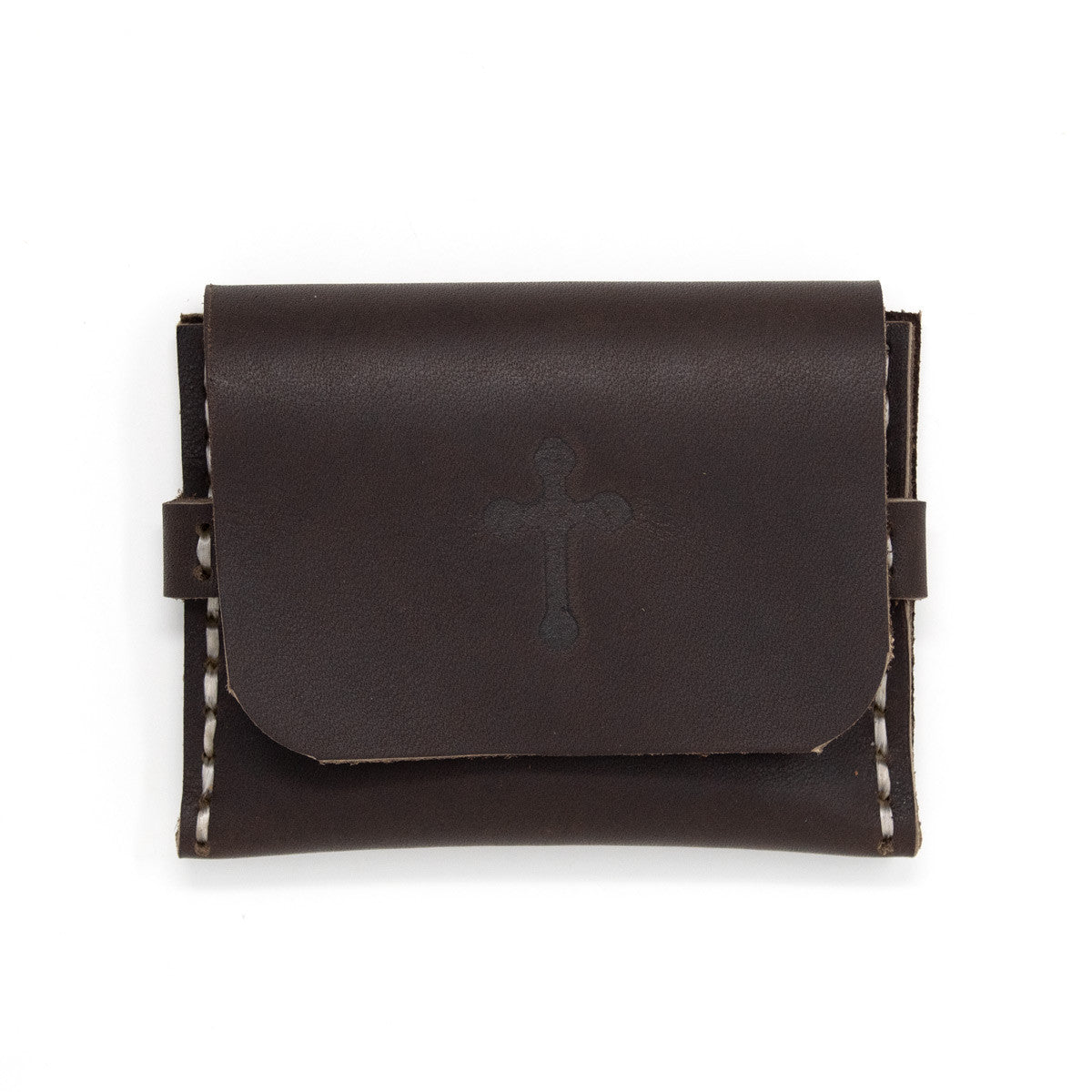 OreMoose || Rosary Pouch (Mink) - Handmade Leather Pouch with Envelope Feature