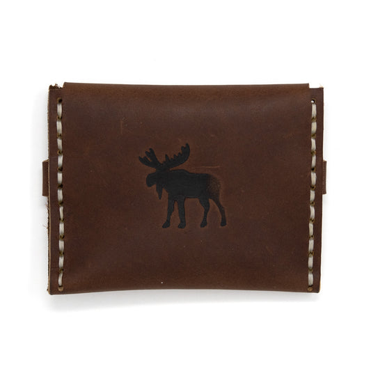 OreMoose || Maternity of Mary Rosary Pouch (Seal)-Handmade Leather Pouch with Envelope Feature