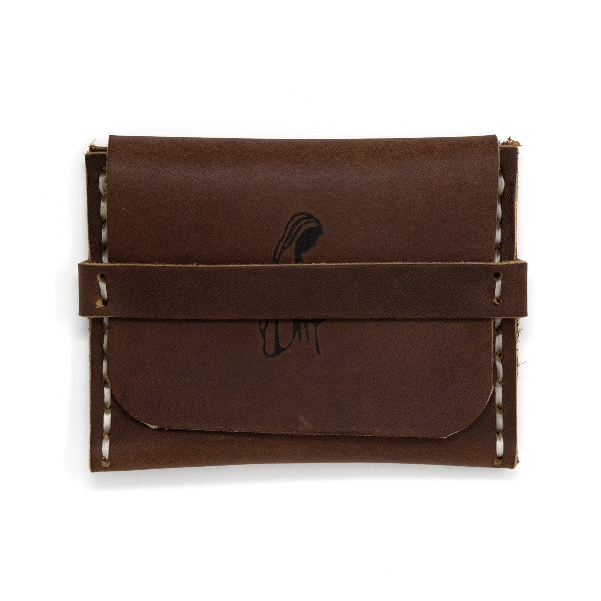 OreMoose || Maternity of Mary Rosary Pouch (Seal)-Handmade Leather Pouch with Envelope Feature