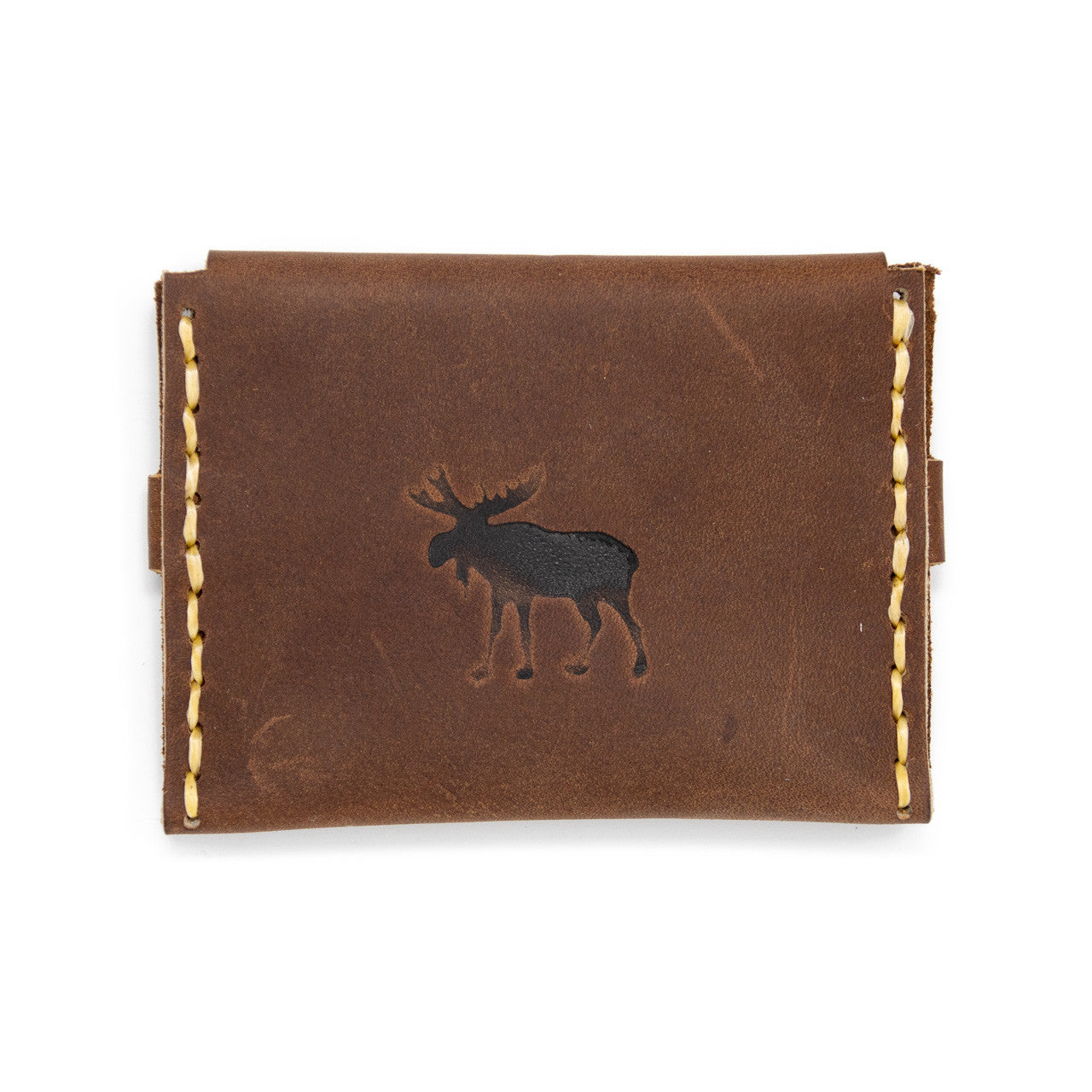 OreMoose || Rosary Pouch (Amber) - Handmade Leather Pouch with Envelope Feature