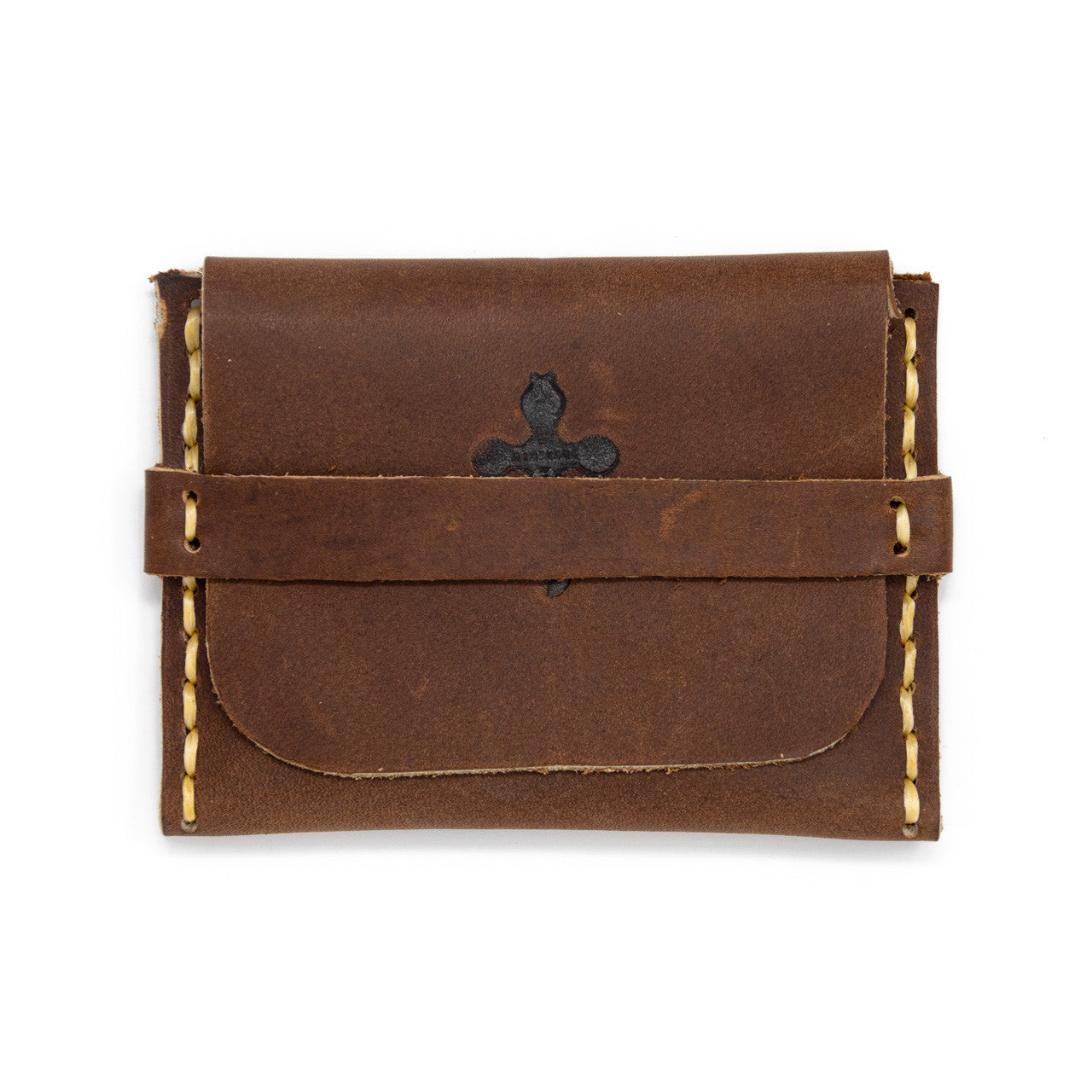 OreMoose || Rosary Pouch (Amber) - Handmade Leather Pouch with Envelope Feature