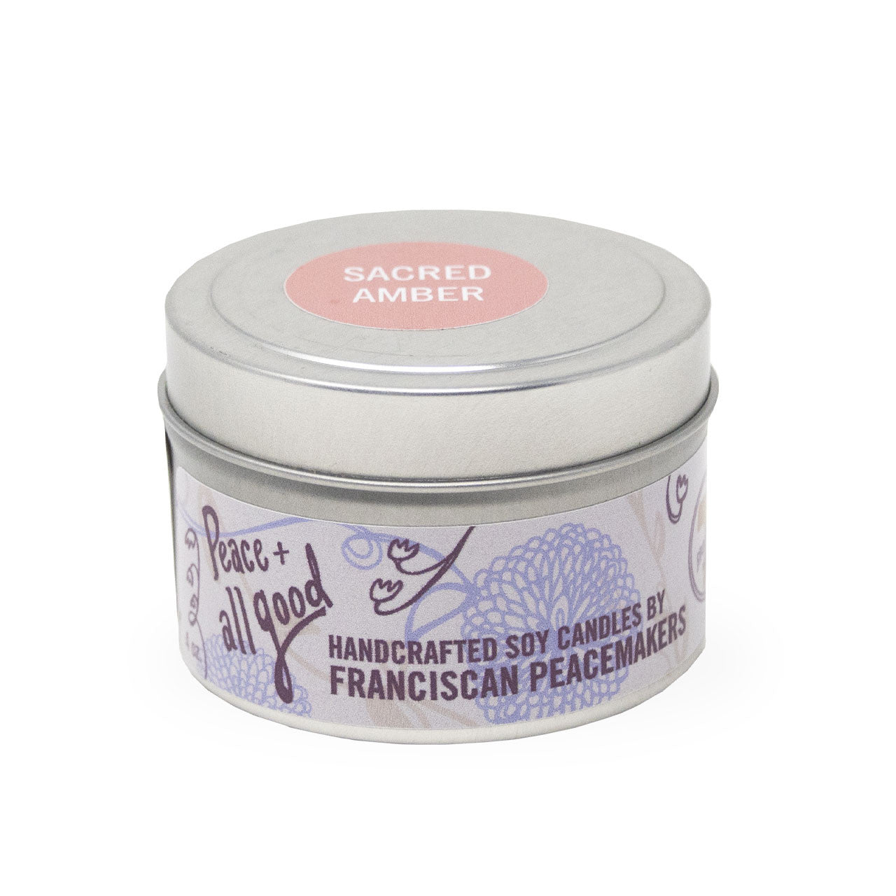 Franciscan Peacemakers | 4 Oz Soy Candle - Sacred Amber