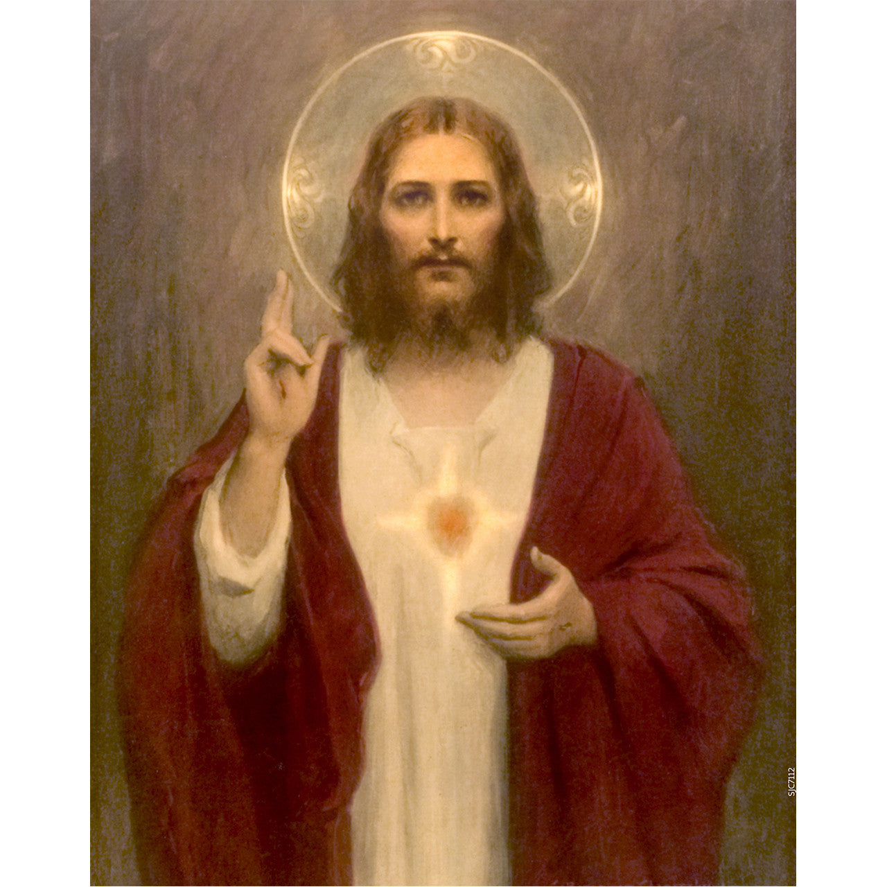 Sacred Heart of Jesus painting by Charles Bosseron Chambers - Canvas Print - 8" x 10"