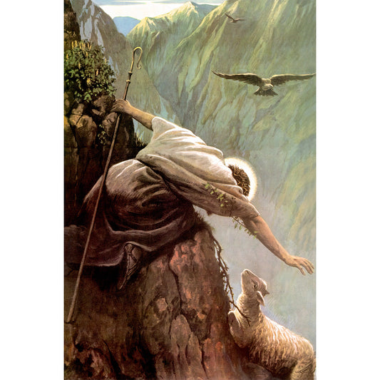 The Lost Sheep painting by Alfred Usher Soord - Canvas Print - 12" x 18" - Good Shepard Painting